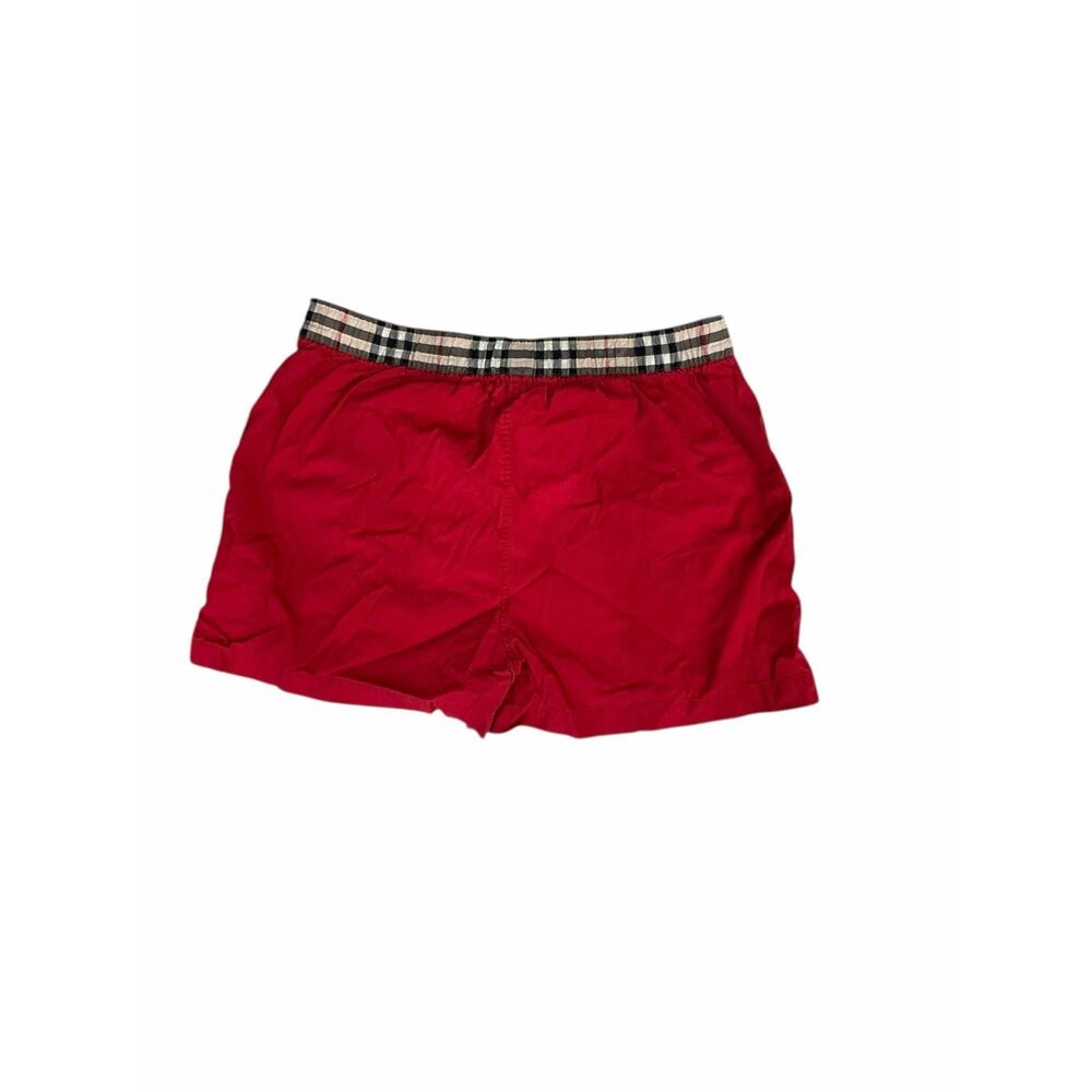 VINTAGE Burberry Shorts Mens Medium Red Nova Check Plaid Body Boxers Sleepwear